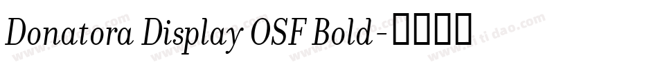 Donatora Display OSF Bold字体转换